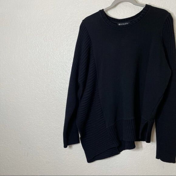 Athleta Black Sweater Baybridge Asymmetrical - Picture 4 of 13